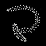 Accesoriu modern pentru decor par WED08RR Argintiu cu cristale de 30cm + 2 Agrafe Accesoriu modern pentru decor par WED08RR Argintiu cu cristale de 30cm + 2 Agrafe